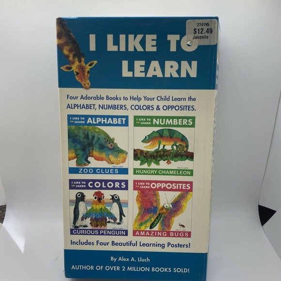 I Like to Learn Alphabet Numbers Colors And Opposites 4 in 1 Learning Book - Picture 7 of 12